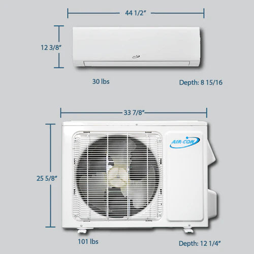 Air-Con Blue Hyper 18000 BTU 21 SEER Hyper Heat Mini Split Air Conditioner 15ft Lineset & Wiring