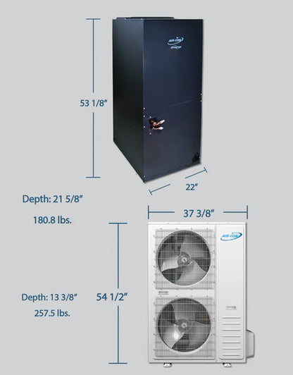 Air-Con SD Premium - 60000 BTU - 17.5 SEER - 5 Ton Pre-Charged Heat Pump Inverter - Ducted Central Air Conditioner