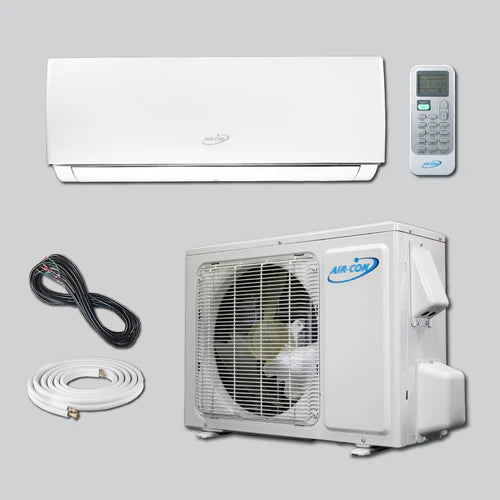 Air-Con Serene Series 12000 BTU 16 SEER Mini Split Air Conditioner 15ft Lineset & Wiring